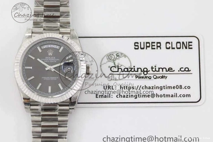 AAA Replica Watches Practical Best on 904L SS A Day TWF Bracelet Date 40mm SS Steel Grey 2358 Dial 1:1 Edition 0102